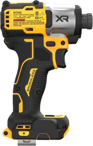 DEWALT Destornillador de impacto MAX XR de 20 V, par alto de 1/4 pulgadas, sin escobillas, 3 velocidades premium inalámbrico con luz LED, tiempo de funcionamiento extendido, solo herramienta (DCF845B) 2