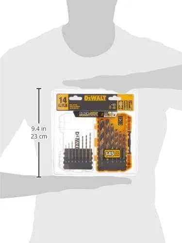 DEWALT Juego de brocas, vástago de 3 planos, 14 piezas, punto dividido de 135 grados, para plástico, madera y metal (DWA1184) — imagen 6