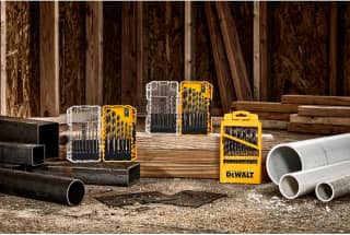 DEWALT Juego de brocas, vástago de 3 planos, 14 piezas, punto dividido de 135 grados, para plástico, madera y metal (DWA1184) 7