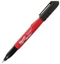 Milwaukee Electric - Paquete de 12 marcadores de punta ultra fina INKZALL negros